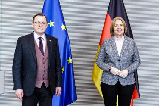 Bas, Bärbel; Ramelow, Bodo Reichstagsgebäude, Empfangsraum