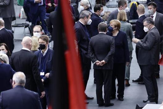 Merkel, Angela; Lauterbach, Karl; Söder, Markus; Dobrindt, Alexander Paul-Löbe-Haus