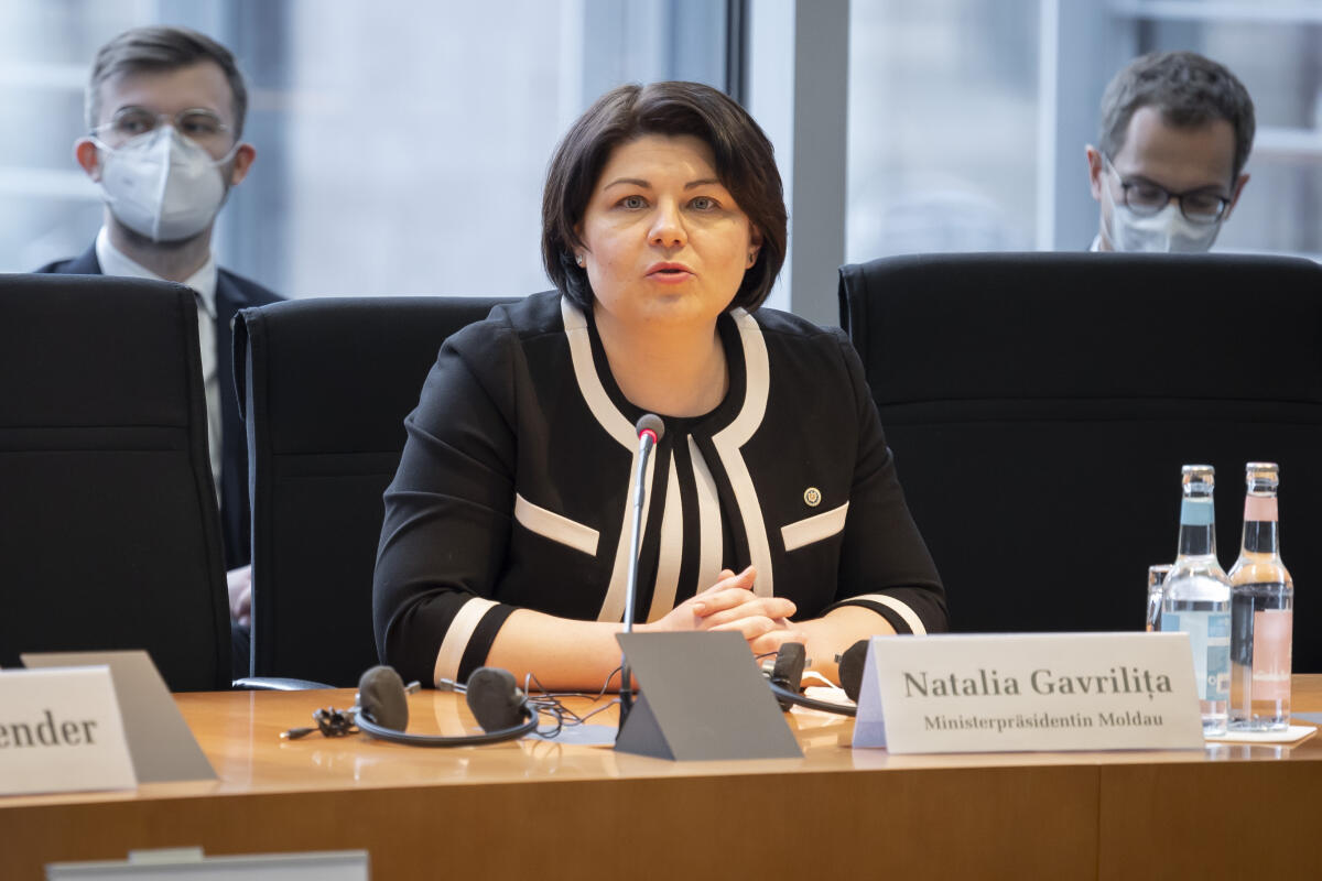 Gavrilița, Natalia Die Ministerpräsidentin der Republik Moldau, Natalia Gavrilița (m), zu Gast im Auswärtigen Ausschuss.
