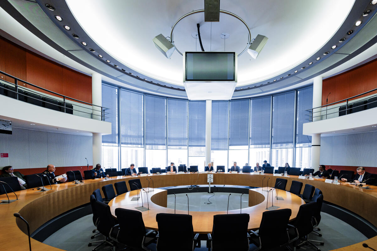 Der Unterausschuss Vereinte Nationen empfängt eine Delegation der Vereinten Nationen unter Leitung der Ausschussvorsitzenden Prof. Monika Grütters, CDU/CSU, MdB. Blick in den Saal. Der Unterausschuss Vereinte Nationen empfängt eine Delegation der Vereinten Nationen unter Leitung der Ausschussvorsitzenden Prof. Monika Grütters, CDU/CSU, MdB. Blick in den Saal.