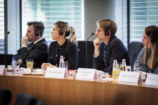 Asheim, Henrik; Molberg, Anna; Stokkebo, Aleksander; Abusland, Anja Ninasdotter Paul-Löbe-Haus, Sitzungssaal