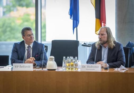 Šefčovič, Maroš; Hofreiter, Anton Paul-Löbe-Haus, Sitzungssaal