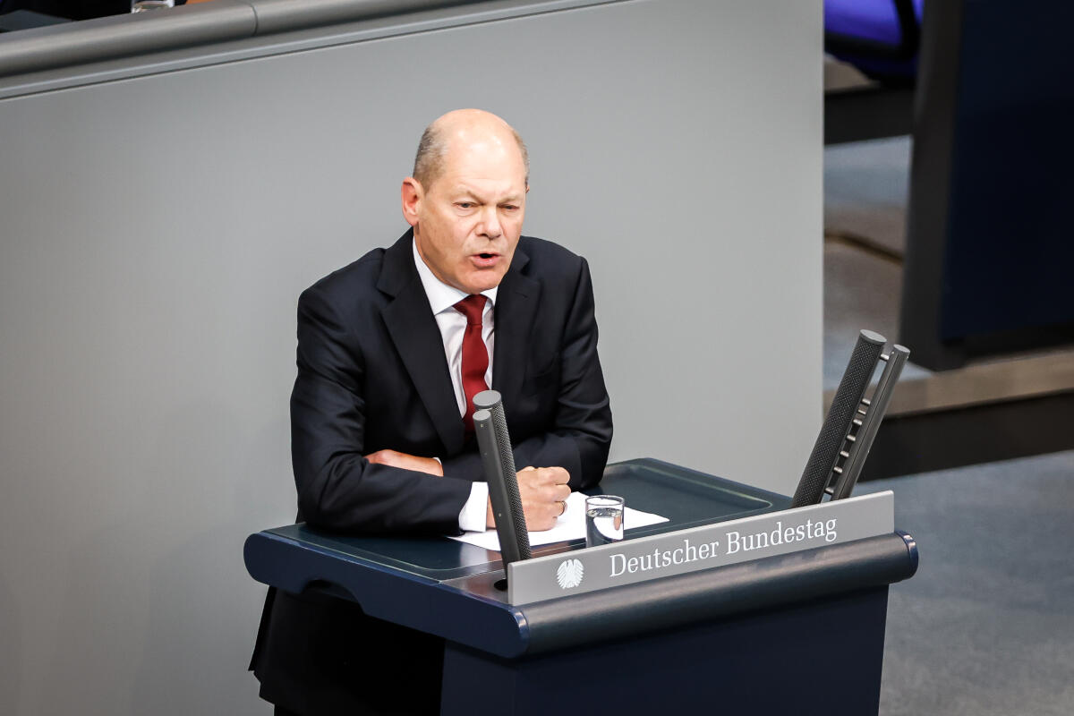 Scholz, Olaf Bundeskanzler Olaf Scholz, MdB, SPD spricht zu Einzelplan 04 Bundeskanzler und Bundeskanzleramt, Haushaltsdebatte am 7.9.2022