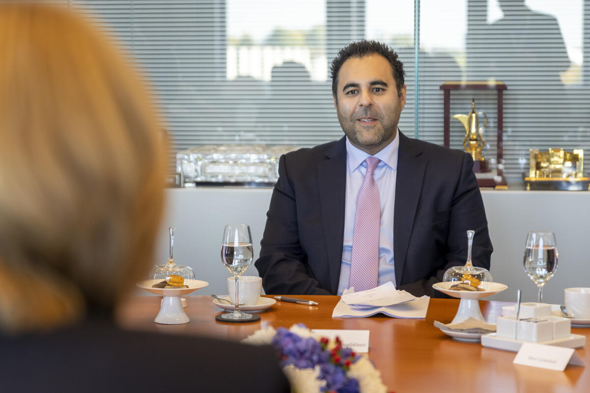 Bas, Bärbel Bundestagspräsidentin Bärbel Bas, SPD, MdB, empfängt den Präsident des Stortings des Königreichs Norwegen, Masud Gharahkhani (im Bild), zu einem Gespräch.