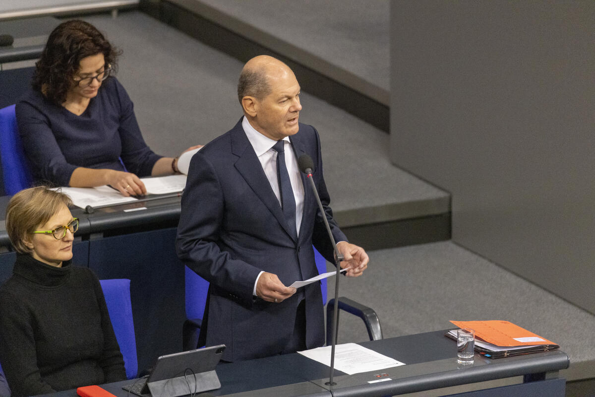Scholz, Olaf Bundeskanzler Olaf Scholz, SPD in der Regierungsbefragung am Mittwoch, 25. Januar 2023