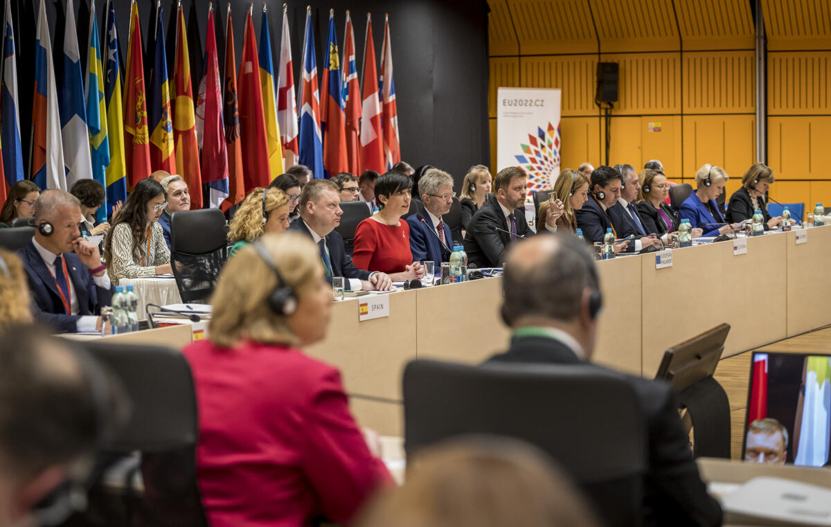 Bundestagspräsidentin Bärbel Bas, SPD, MdB, reist zur Konferenz der Präsidentinnen und Präsidenten der Parlamente der Europäischen Union (EU-PPK). Blick in den Saal während einer laufenden Session. Bundestagspräsidentin Bärbel Bas, SPD, MdB, reist zur Konferenz der Präsidentinnen und Präsidenten der Parlamente der Europäischen Union (EU-PPK). Blick in den Saal während einer laufenden Session.