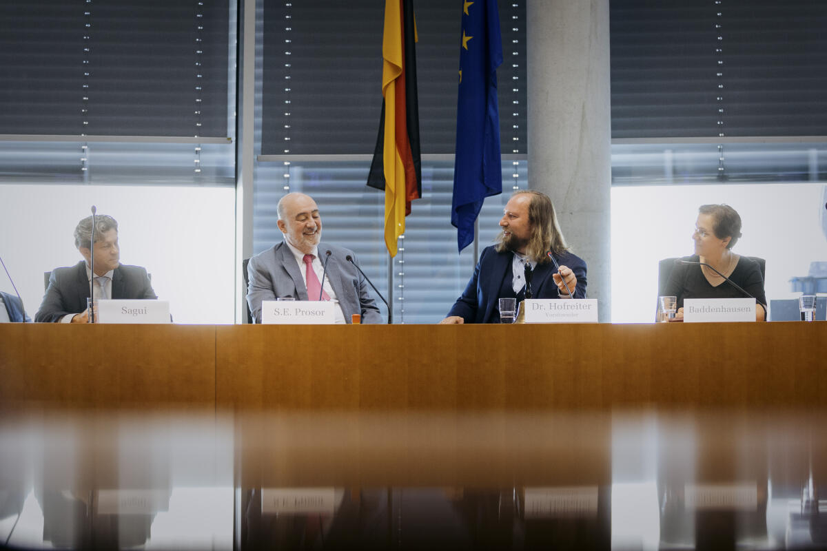 Hofreiter, Anton Ron Prosor (2vl), Botschafter Israels in Deutschland, zu Gast im Europaausschuss unter Leitung des Vorsitzenden Dr. Anton Hofreiter (2vr), Bündnis 90/Die Grünen, MdB.