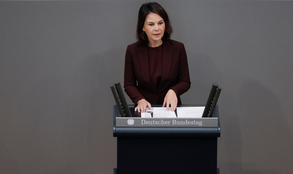 Baerbock, Annalena Bundesaußenministerin Annalena Baerbock, Bündnis 90/ Die Grünen, MdB, hält eine Rede zu Top 7 "China-Strategie der Bundesregierung".