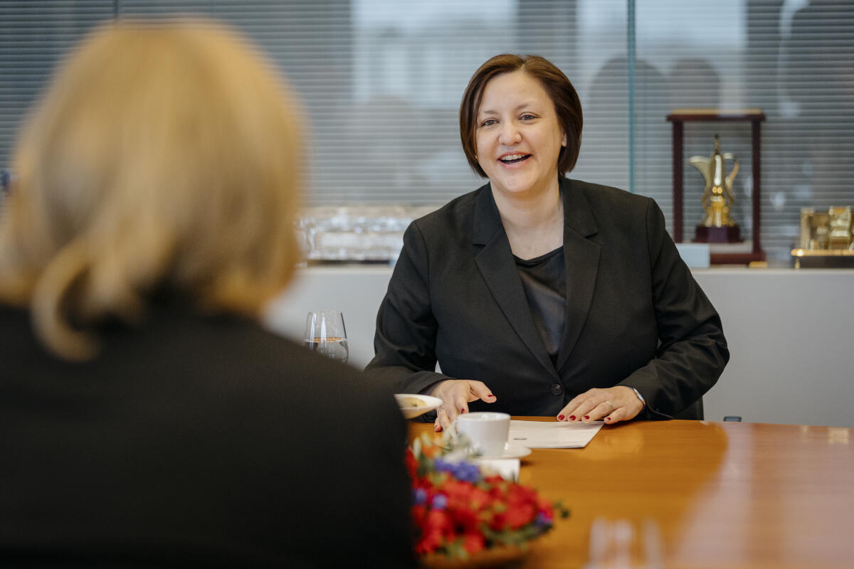 Bundestagspräsidentin Bärbel Bas, SPD, MdB, empfängt die Botschafterin Sloweniens, Dr. Ana Polak Petrič, zu einem Gespräch im Bundestag in Berlin, 17.11.2023. Bas, Bärbel Bundestagspräsidentin Bärbel Bas, SPD, MdB, empfängt die Botschafterin Sloweniens, Dr. Ana Polak Petrič, zu einem Gespräch im Bundestag in Berlin, 17.11.2023.