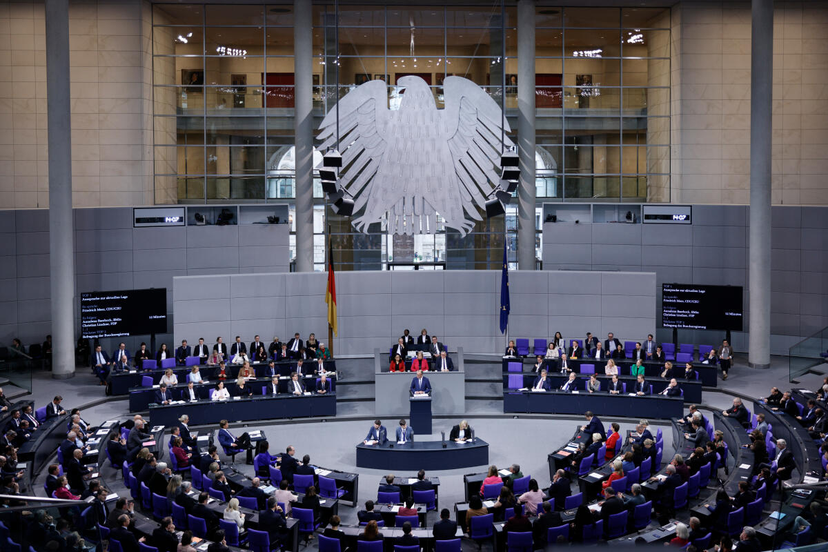  Regierungserklärung des Bundeskanzlers Olaf Scholz (SPD) zur aktuellen Lage, Berlin, 13.11.2024.