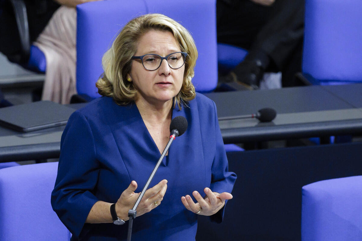 Svenja Schulze (SPD), Bundesministerin für wirtschaftliche Zusammenarbeit und Entwicklung, aufgenommen bei einer Regierungsbefragung im Bundestag. Berlin, 29.01.2025. Schulze, Svenja Svenja Schulze (SPD), Bundesministerin für wirtschaftliche Zusammenarbeit und Entwicklung, aufgenommen bei einer Regierungsbefragung im Bundestag. Berlin, 29.01.2025.