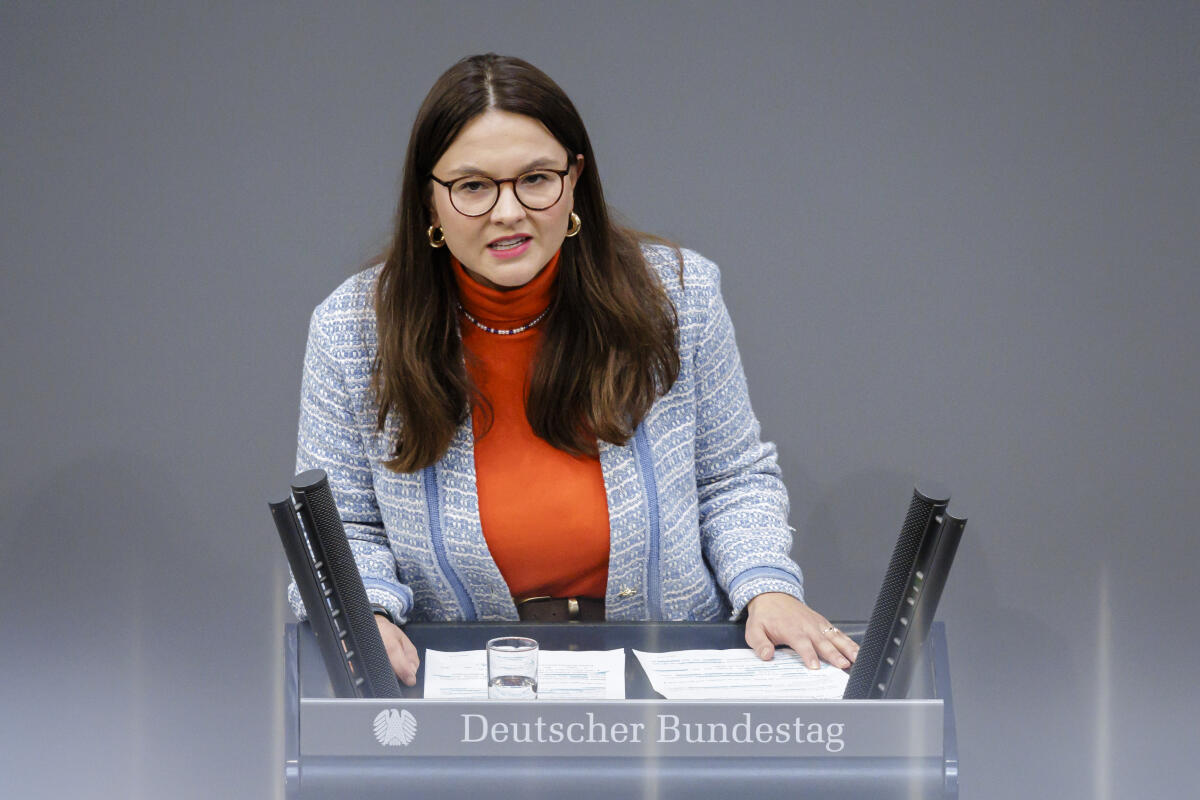 Anna Aeikens, MdB, CDU/CSU, hält eine Rede zum TOP 19 "Tierschutzgesetz" im Plenum. Berlin, 23.05.2025. Aeikens, Anna Anna Aeikens, MdB, CDU/CSU, hält eine Rede zum TOP 19 "Tierschutzgesetz" im Plenum. Berlin, 23.05.2025.