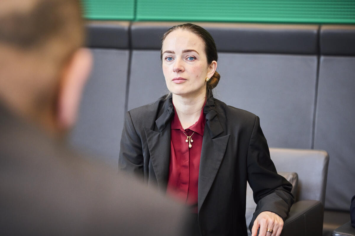 Nouripour, Omid Der Bundestagsvizepräsident Herr Omid Nouripour, Bündnis 90/Die Grünen, MdB, empfängt die ukrainische Friedensnobelpreisträgerin Oleksandra Matviichuk zu einem Gespräch.