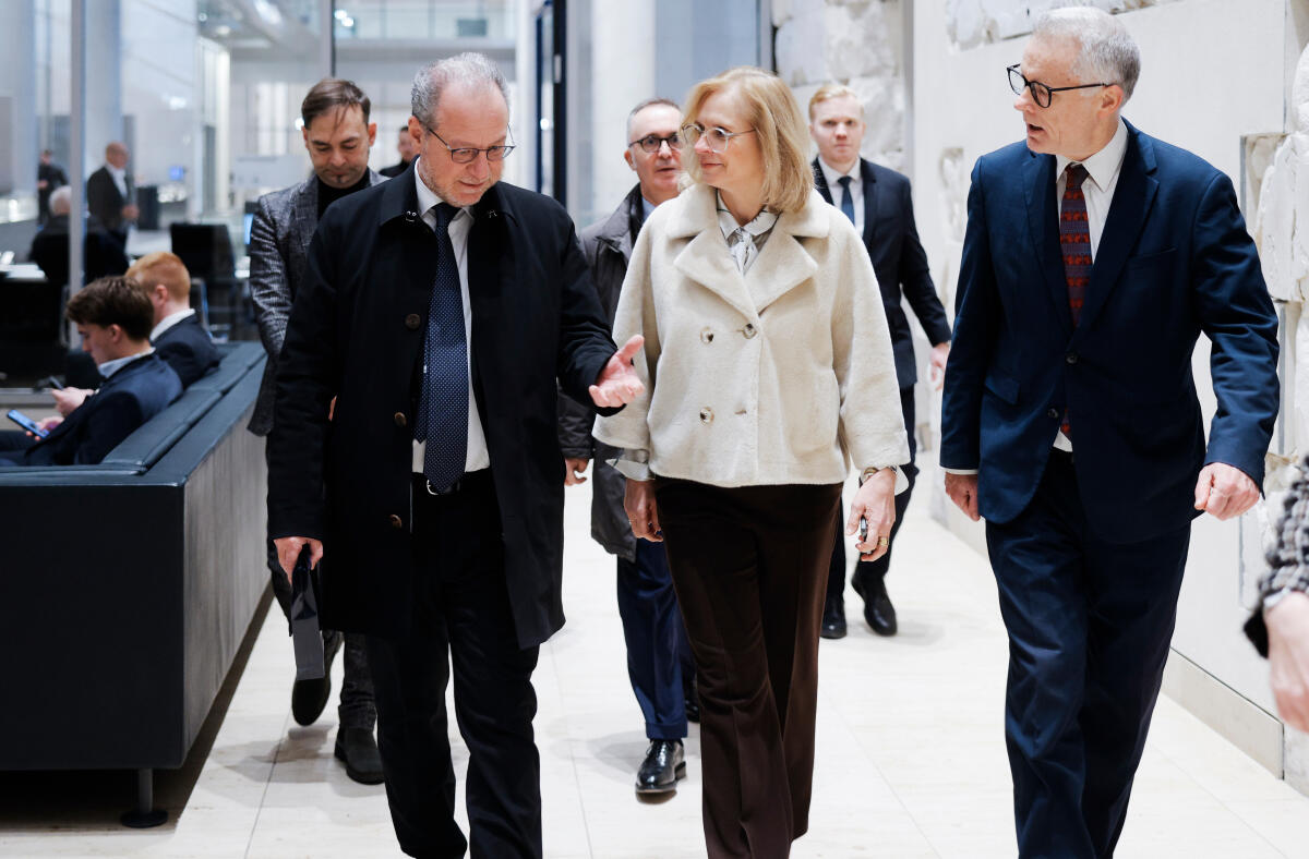 Lindholz, Andrea Vizepräsidentin des Deutschen Bundestages, Andrea Lindholz, CDU/CSU, MdB empfängt den Vizepräsidenten der italienischen Abgeordnetenkammer, Giorgio Mulè, zu einem Gespräch.