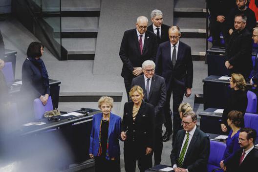 Steinmeier, Frank-Walter; Merz, Friedrich; Harbarth, Stephan; Bovenschulte, Andreas Reichstagsgebäude