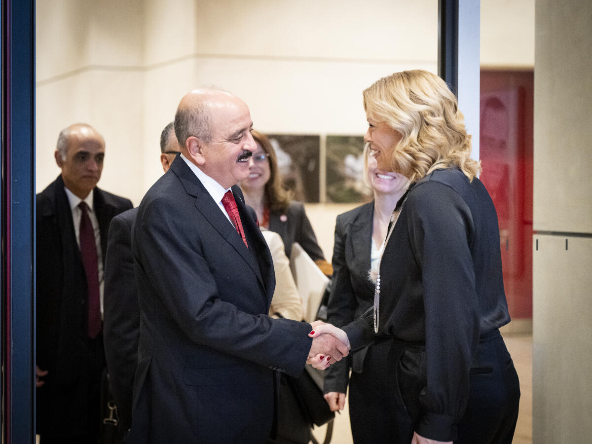Klöckner, Julia Bundestagspräsidentin Julia Klöckner (1vr), CDU/CSU, MdB, empfängt S. E. Herrn Mohamed Ali Nafti, Minister für auswärtige Angelegenheiten, Migration und Tunesier im Ausland der Tunesischen Republik.