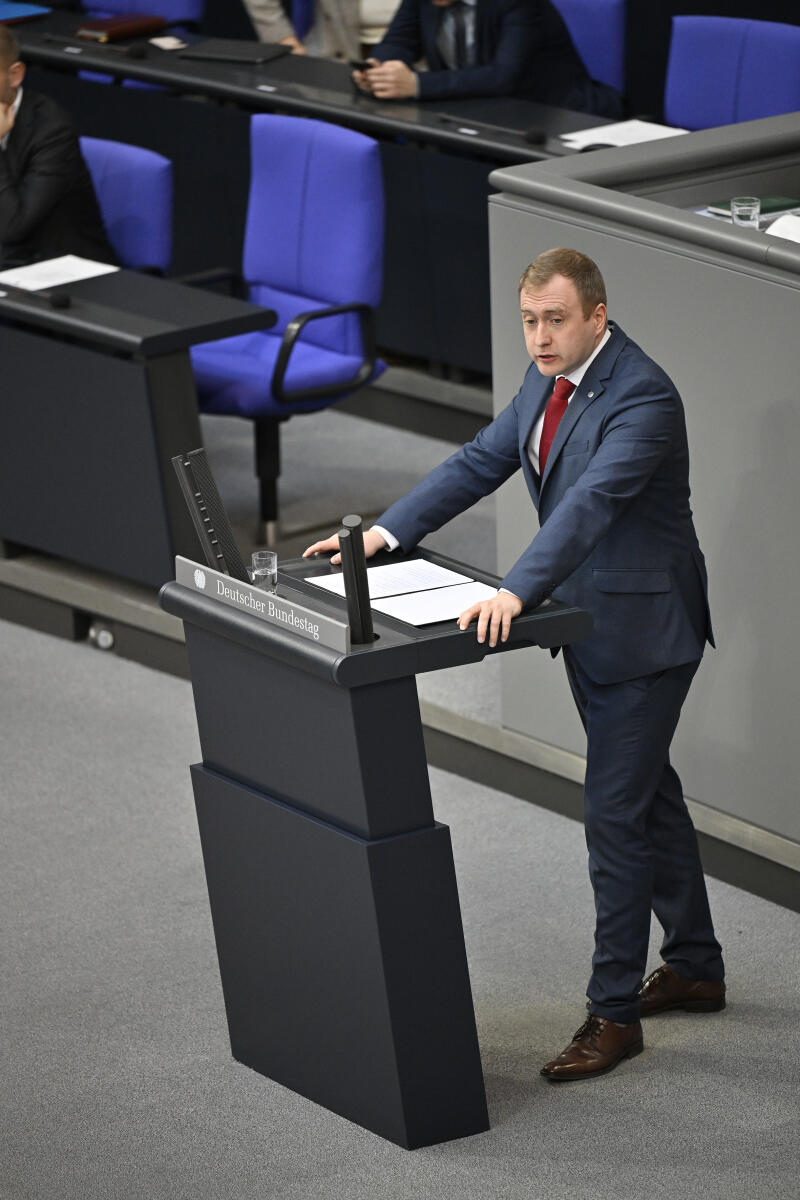 Chrisrian Reck Bundestagsabgeordneter Christian Reck, MdB, AfD, redet im Plenum des Deutschen Bundestags.