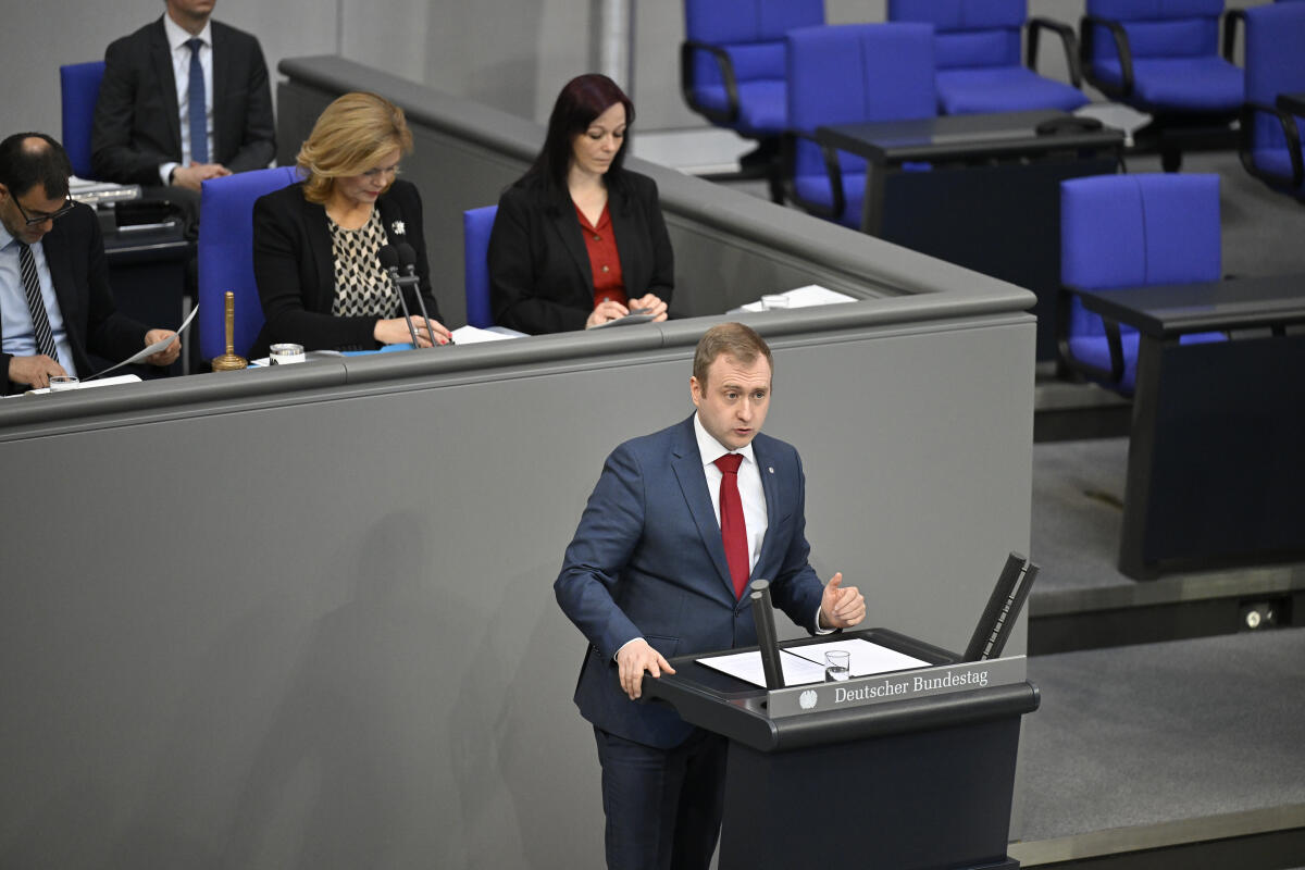 Chrisrian Reck Bundestagsabgeordneter Christian Reck, MdB, AfD, redet im Plenum des Deutschen Bundestags.