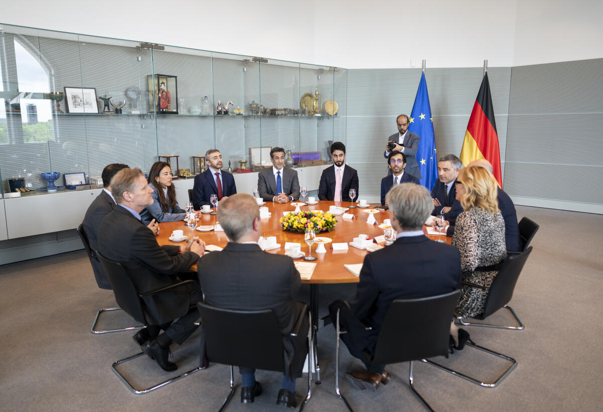 Klöckner, Julia; Abdullah bin Zaye Al Nahyan Bundestagspräsidentin Julia Klöckner, CDU/CSU, MdB, empfängt den Außenminister der Vereinigten Arabischen Emirate, S. E. Scheich Abdullah bin Zaye Al Nahyan, zu einem Gespräch 